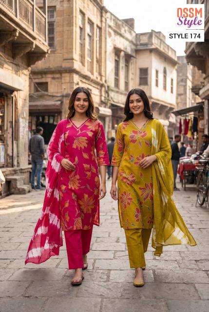 Ossm style 174 kurtis wholesale in ludhiana